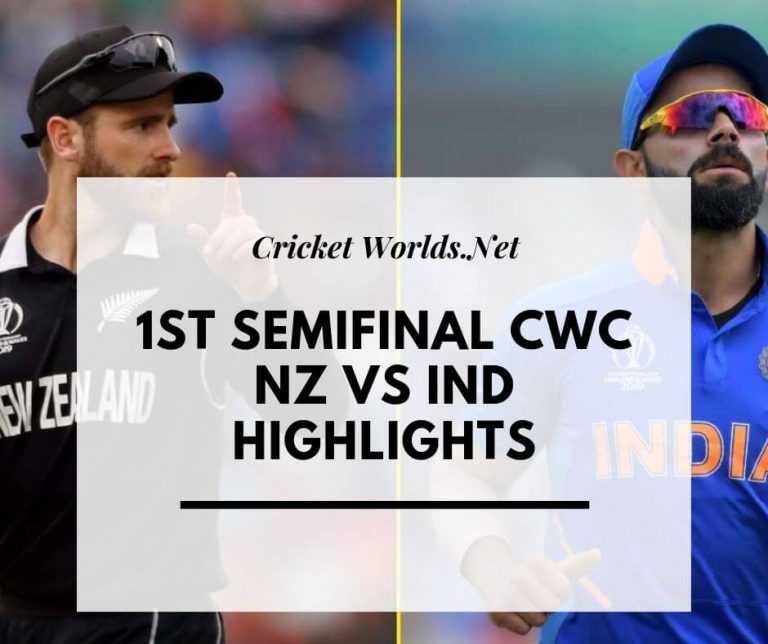 1st Semifinal T20 CWC NZ VS IND Highlights 2022