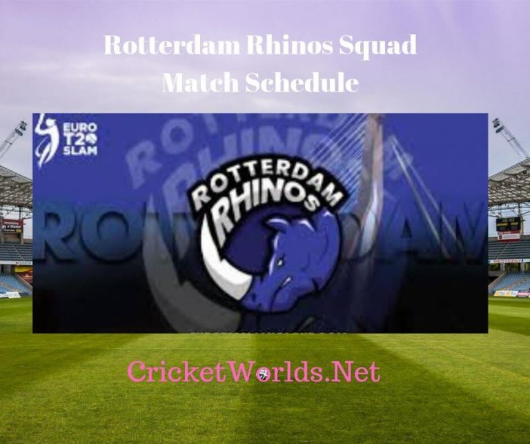 ET20S Rotterdam Rhinos Squad & Match Schedule
