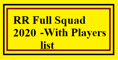 Rajasthan Royals Squad 2020- IPL Teams 2020
