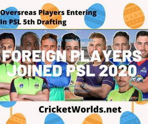 Overseas Players Joined PSL 2020