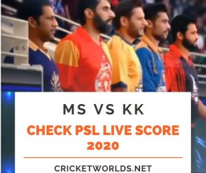 PSL 2020 LIVE SORE