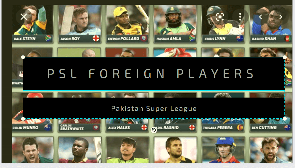 PSL 2022 Foreign Players