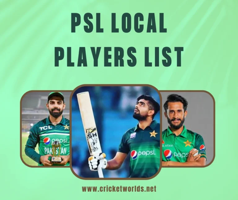 PSL Local Players List For PSL 2023