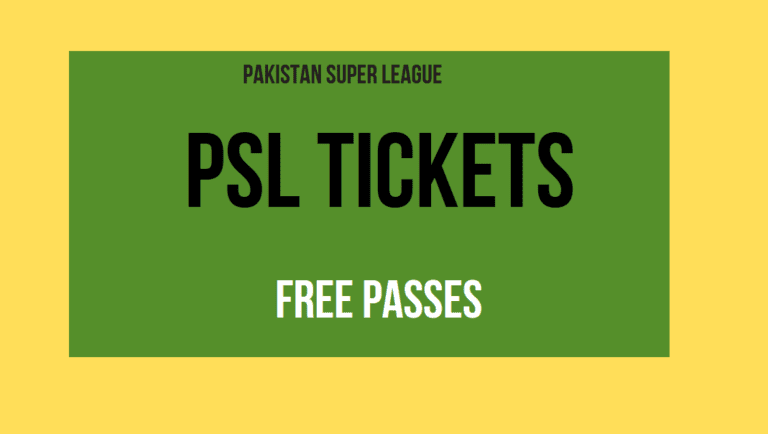 PSL 8 Tickets 2023 ( Online Tickets Price) – FREE PASSES