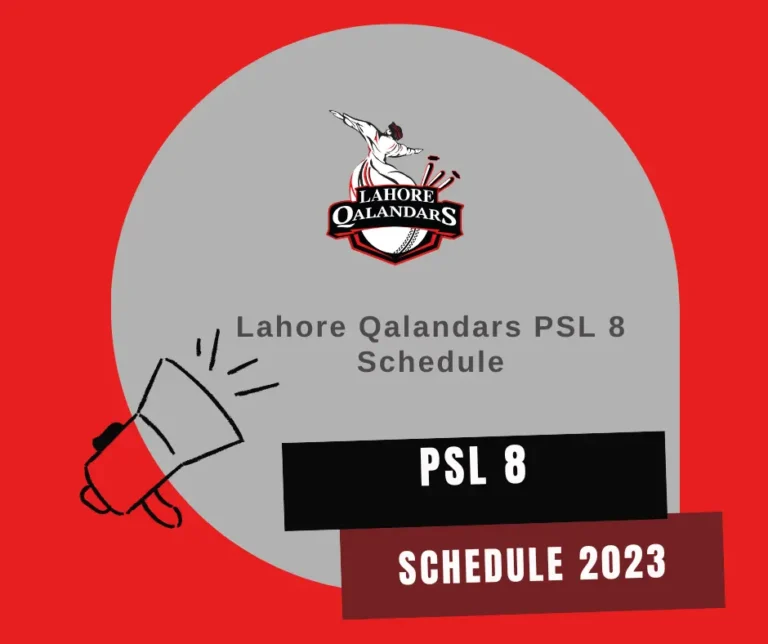 PSL 8: Lahore Qalandars Schedule, Live Streaming. Score, Highlights