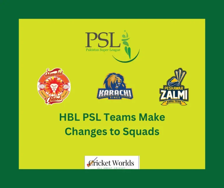 HBL PSL Teams Make Changes to Squads 2023 – Latest News