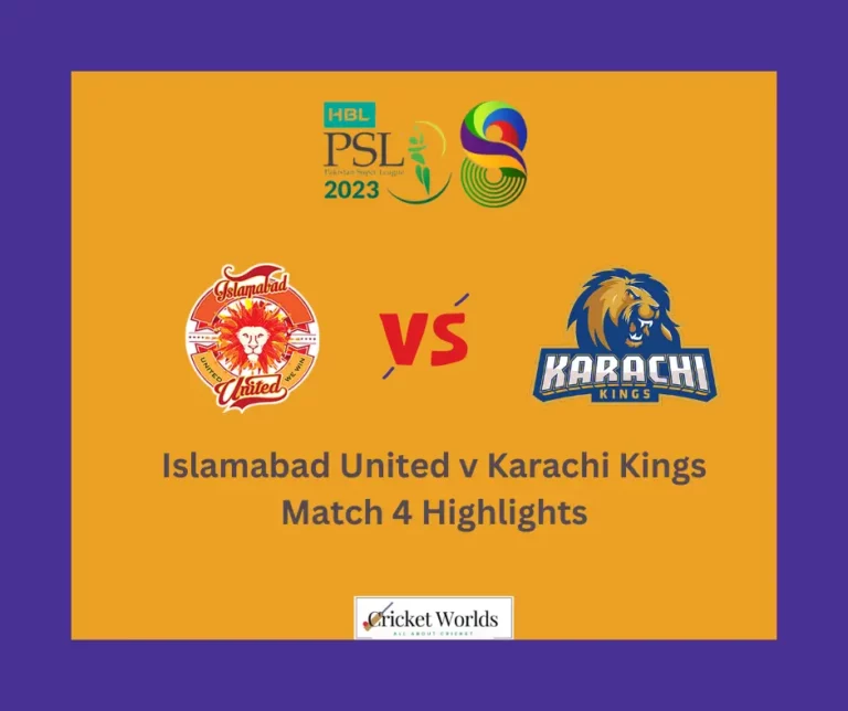 Islamabad United v Karachi Kings Match 4 Highlights