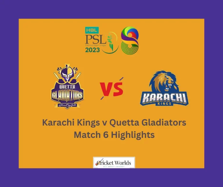 Karachi Kings v Quetta Gladiators Match 6 Highlights