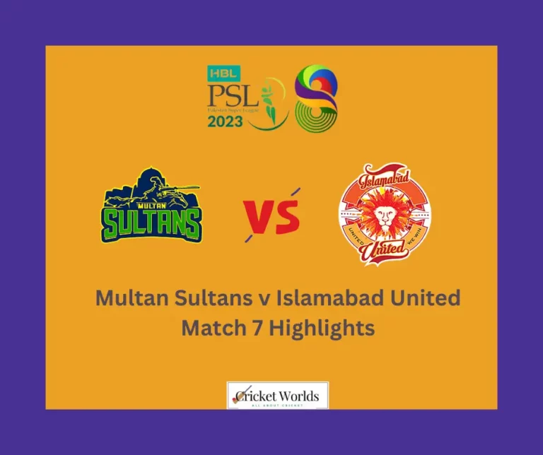 Multan Sultans v Islamabad United Match 7 Highlights