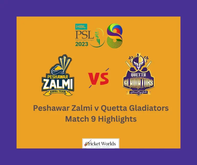 Peshawar Zalmi vs Quetta Gladiators PSL 2023 – Match 9 Highlights