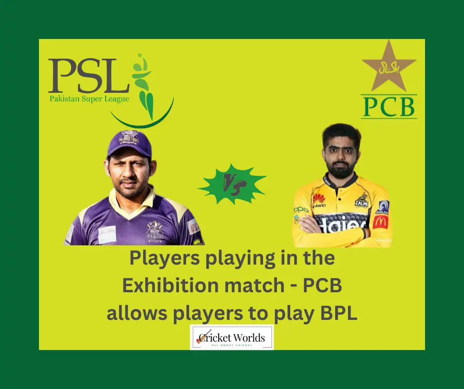 Players playing in the Exhibition match - PCB allows players to play BPL