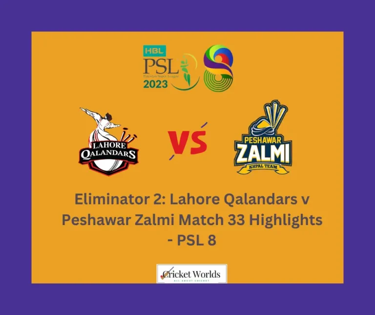 Eliminator 2: Lahore Qalandars v Peshawar Zalmi Match 33 Highlights - PSL 8