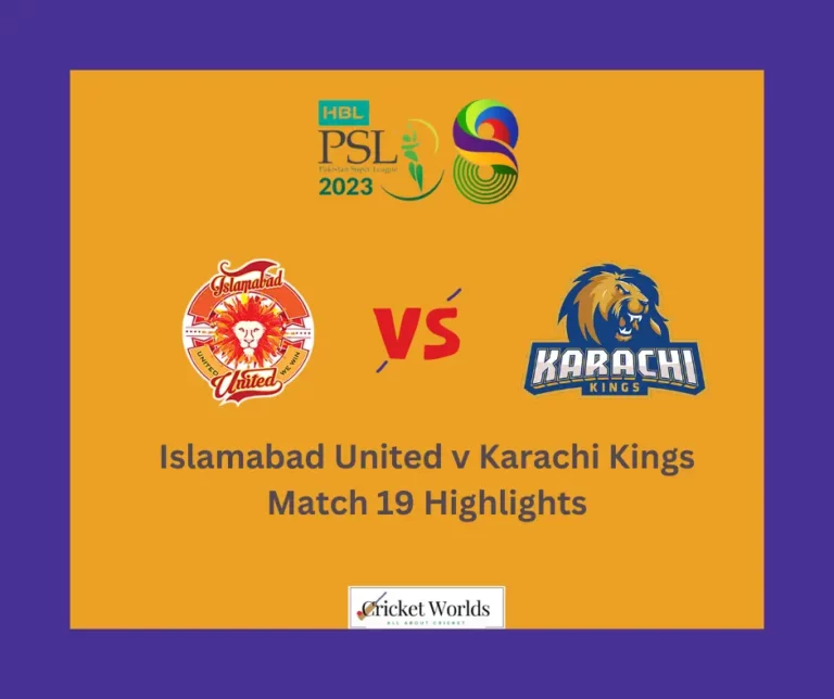 PSL 8: Islamabad United v Karachi Kings Match 19 2023 Highlights