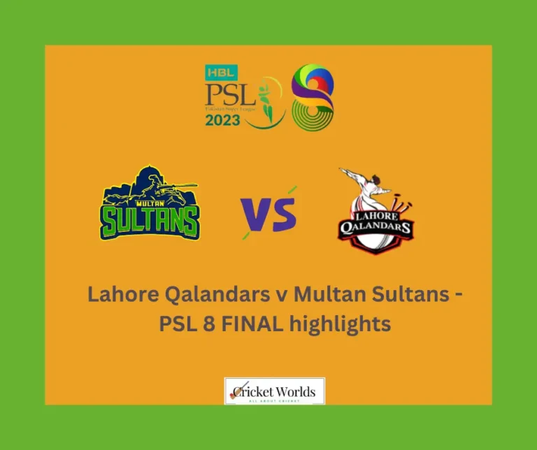 Lahore Qalandars v Multan Sultans – PSL 8 FINAL highlights