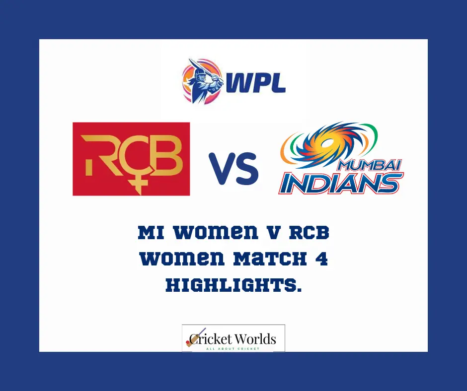 MI women v RCB women Match 4 highlights
