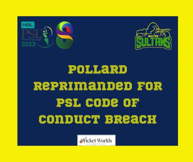 Pollard reprimanded for PSL Code of Conduct breach