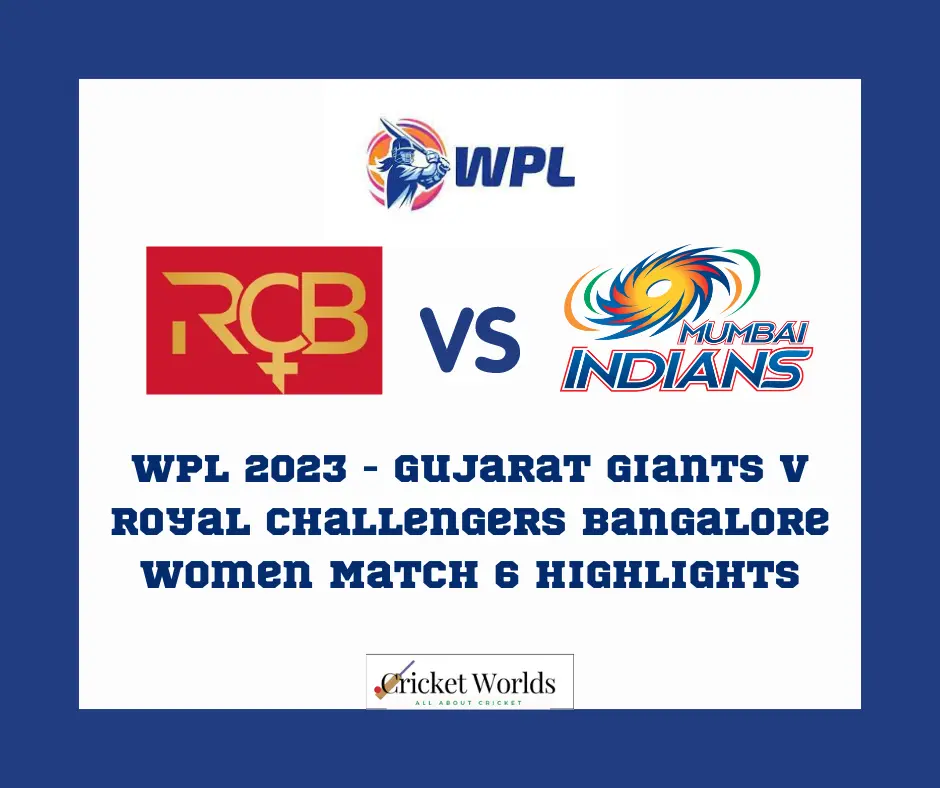 Wpl Gujarat Giants V Royal Challengers Bangalore Women Match