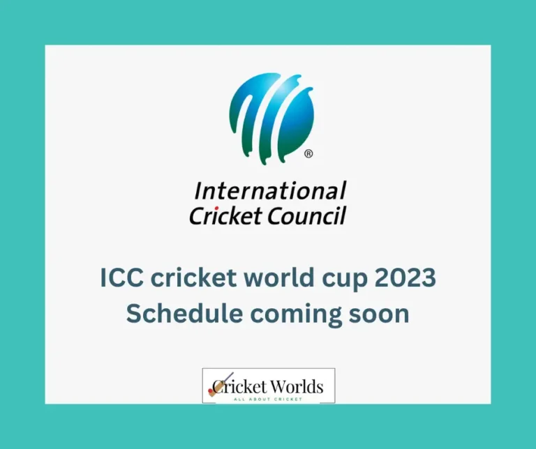 ICC cricket world cup 2023 Schedule coming soon