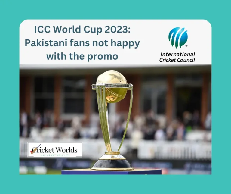 ICC World Cup 2023: Pakistani fans not happy with the promo