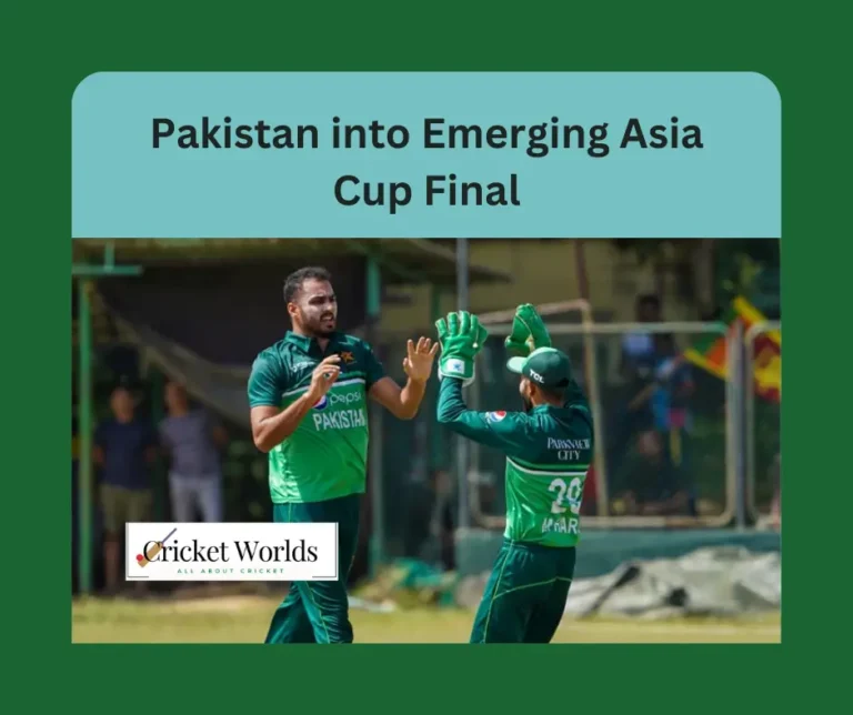 Emerging Asia Cup 2023: Pakistan into Emerging Asia Cup Final