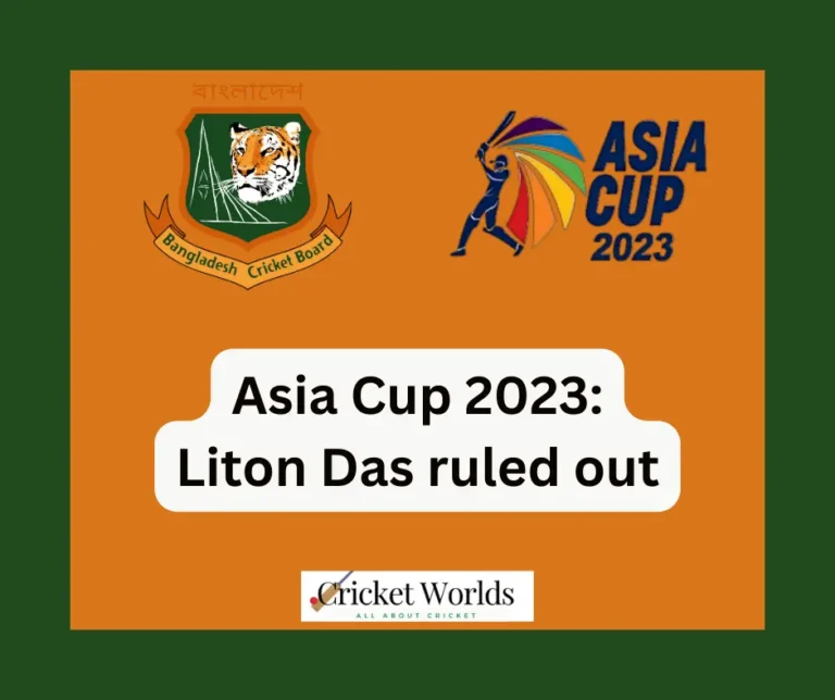 Asia Cup 2023: Litton Das ruled out