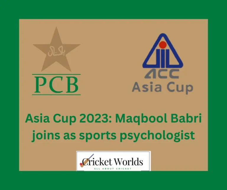Asia Cup 2023: Maqbool Babri joins as sports psychologist