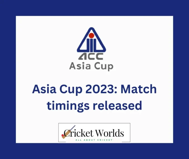 Asia Cup 2023: Match timings released