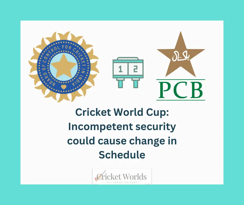 Cricket World Cup: Incompetent security could cause change in Schedule