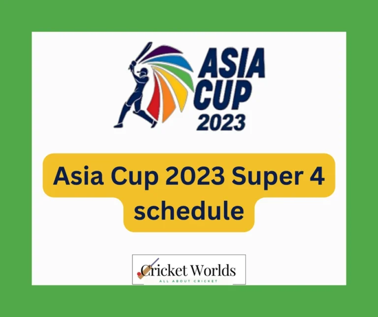 Asia Cup 2023 Super 4 schedule