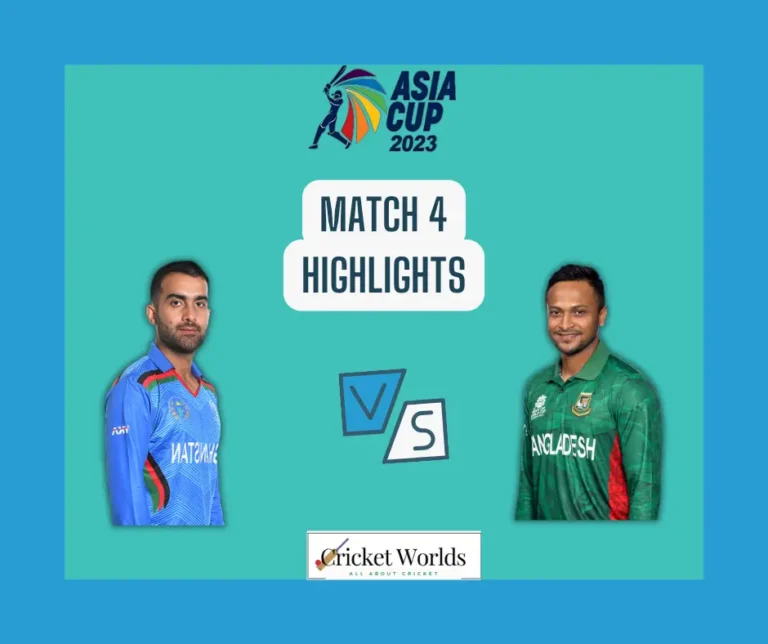 Asia Cup: Afghanistan vs Bangladesh Match 4 Highlights [WATCH NOW]