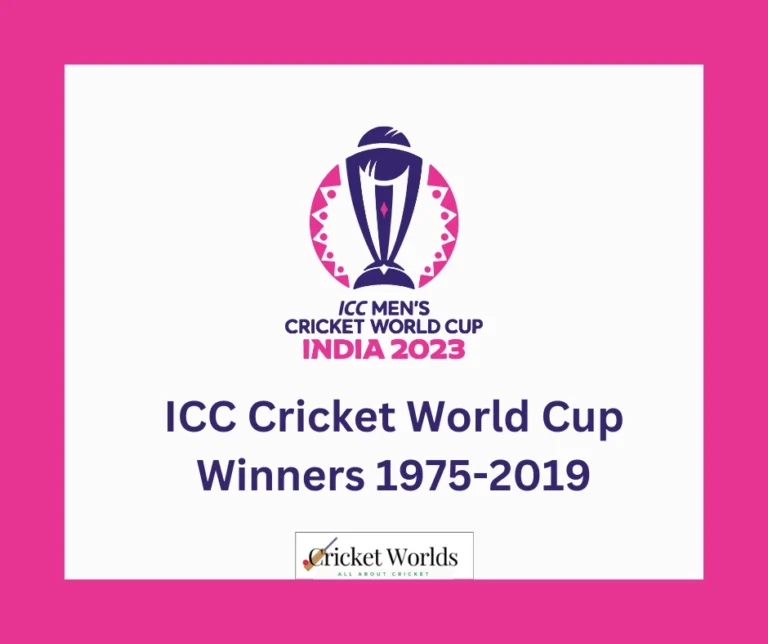 ICC Cricket World Cup Winners 1975-2019
