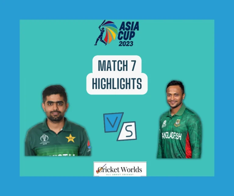 Pakistan vs Bangladesh Asia Cup Match 7 Highlights [VIDEO]