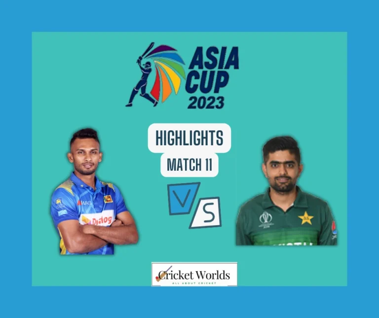 Pakistan vs Sri Lanka match 11 Asia Cup Highlights