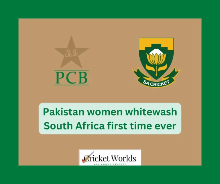 Pakistan women whitewash South Africa first time ever.