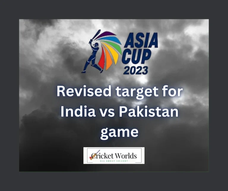 Revised target for India vs Pakistan game