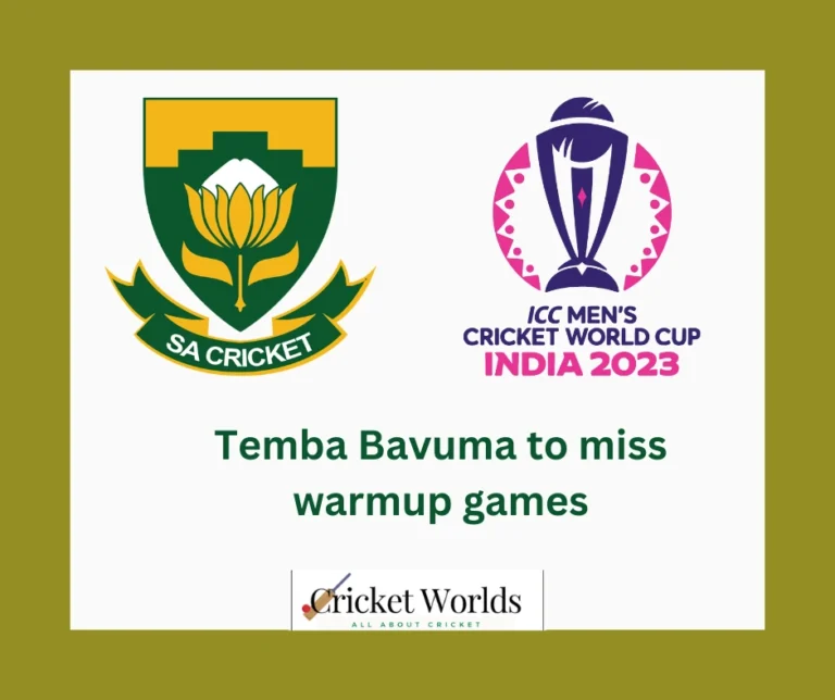 Temba Bavuma to miss warmup games
