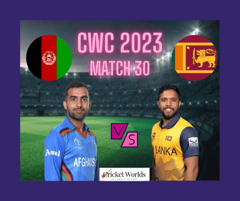 Afghanistan vs Sri Lanka CWC 2023
