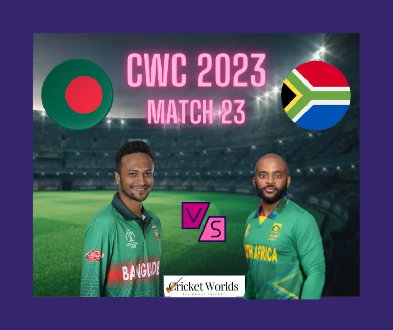 Bangladesh vs South Africa CWC 2023