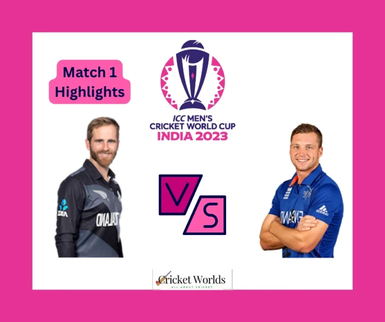England Vs New Zealand Highlights 2023 CWC – Cricket World Cup