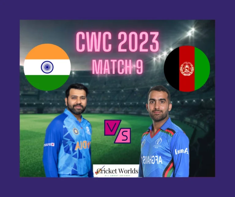 India vs Afghanistan CWC 2023