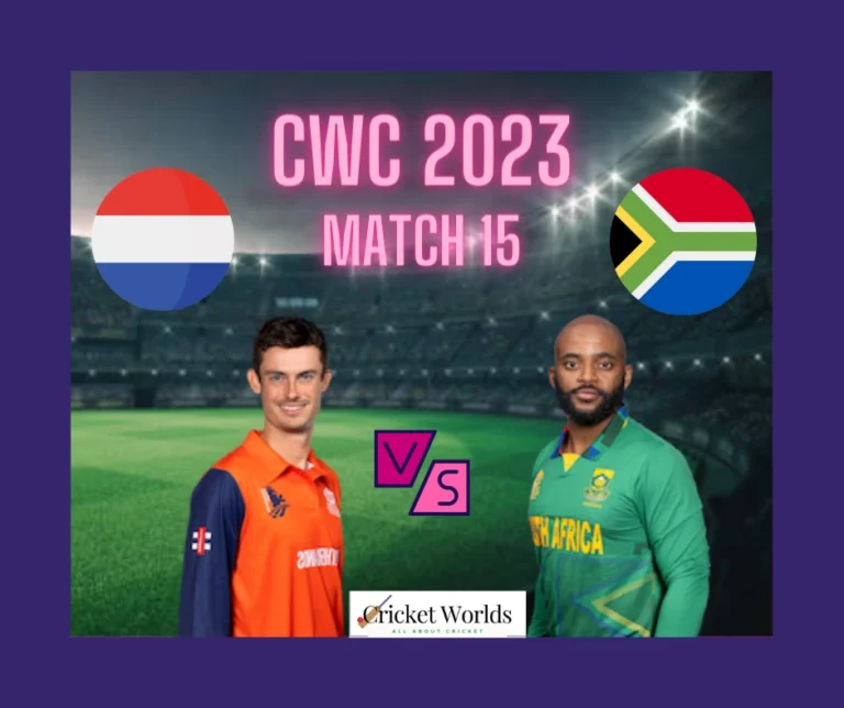 Netherlands vs South Africa CWC 2023