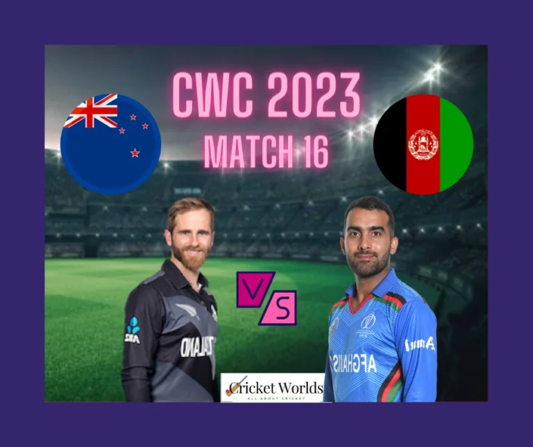 New Zealand vs Afghanistan CWC 2023