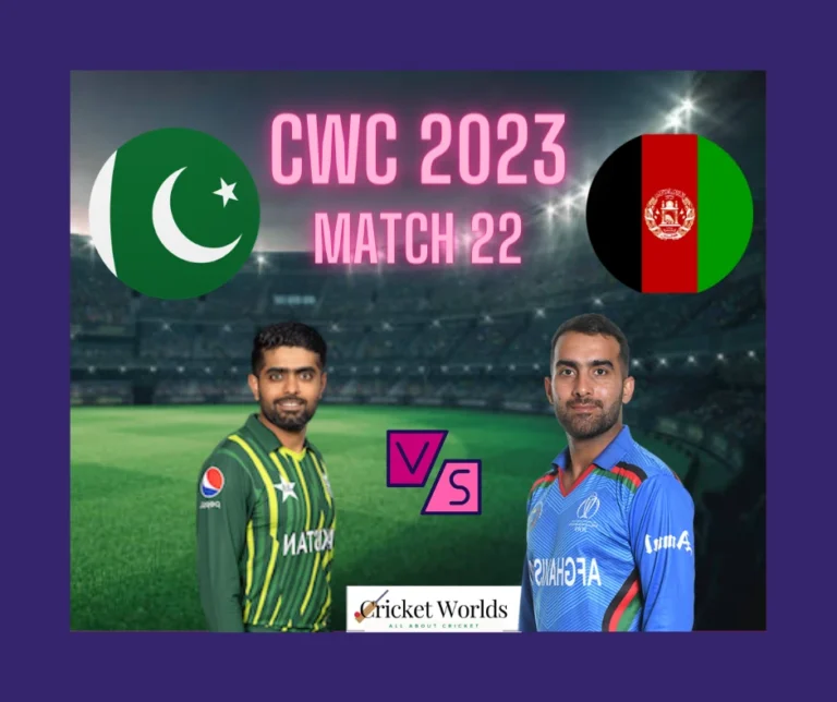 Pakistan vs Afghanistan Cricket World Cup 2023