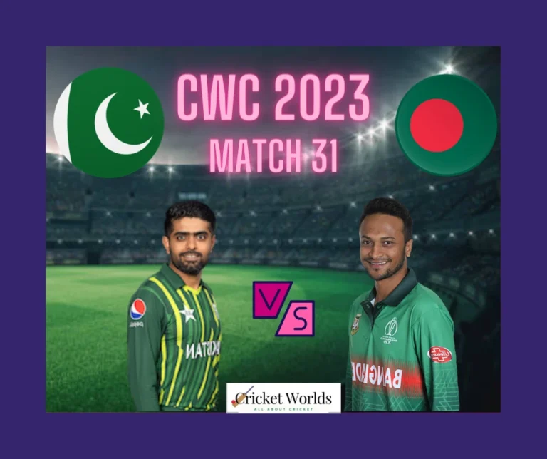 Pakistan vs Bangladesh CWC 2023