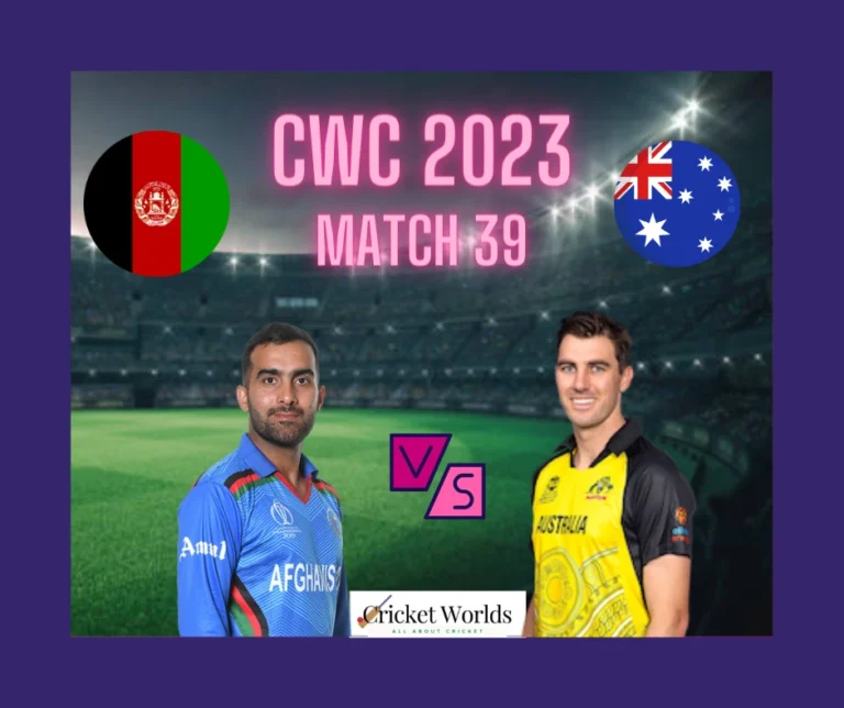 Afghanistan vs Australia Cricket World Cup 2023