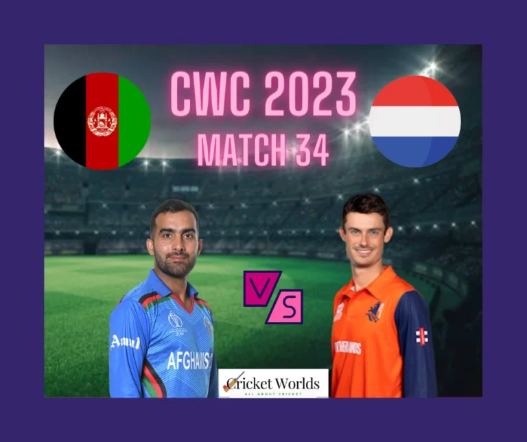 Afghanistan vs Netherlands CWC 2023