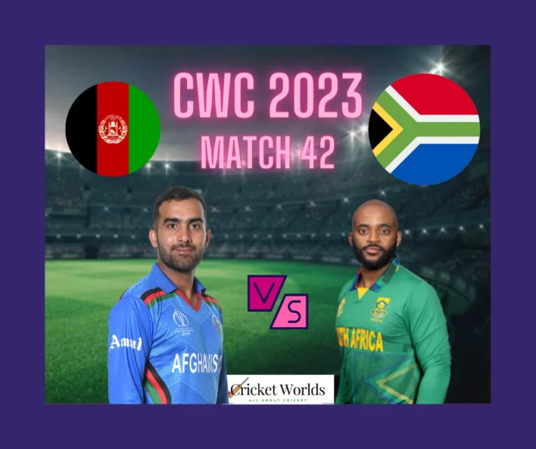 Afghanistan vs South Africa CWC 2023