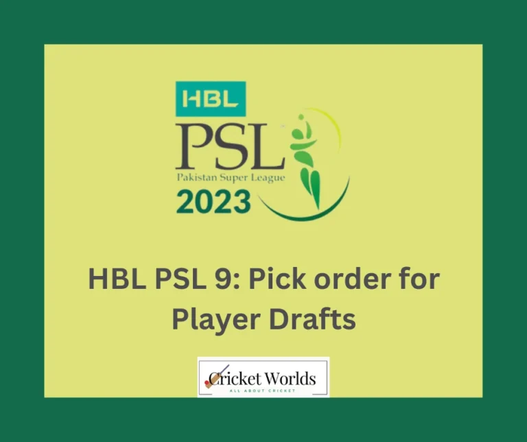 HBL PSL 9: Pick order for Player Drafts