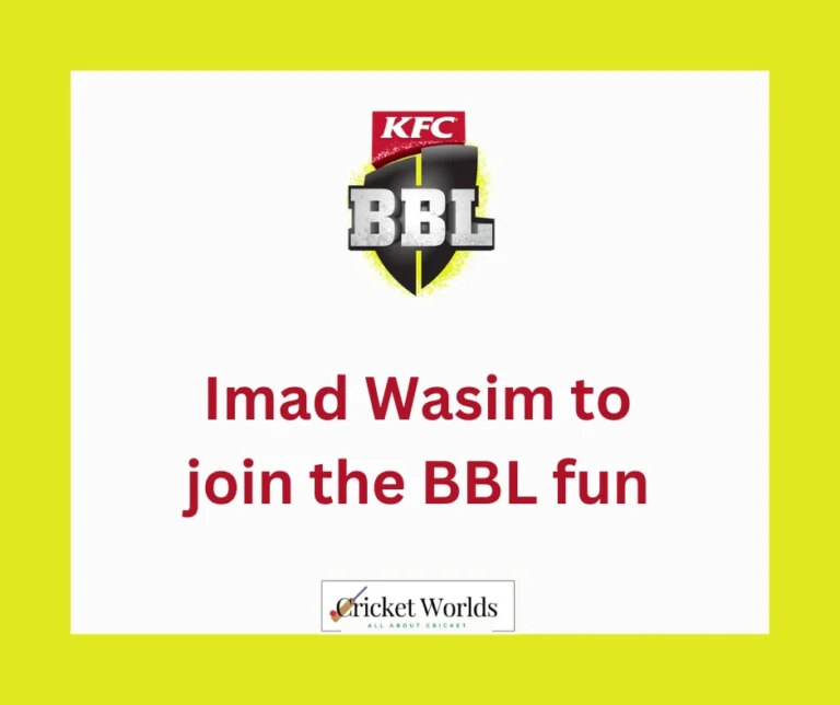 Imad Wasim to join the BBL fun