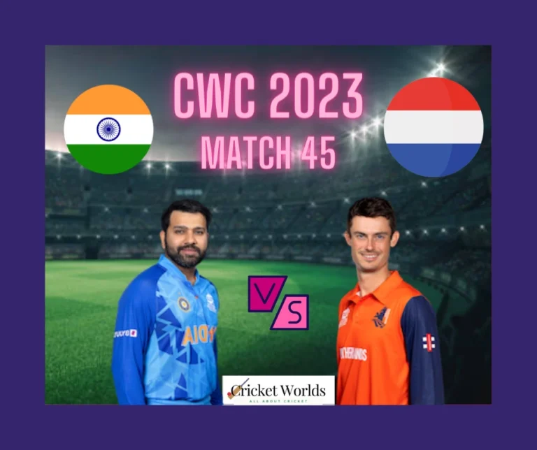 India vs Netherlands Cricket World Cup 2023